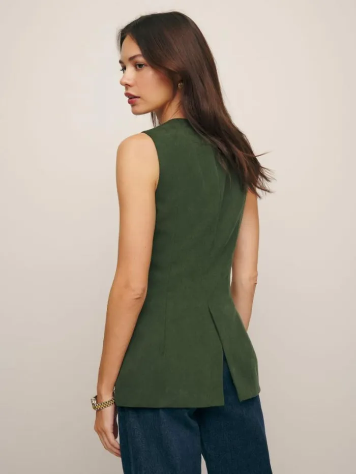 The Reformation Casey Vest Fern 8211 Clothing