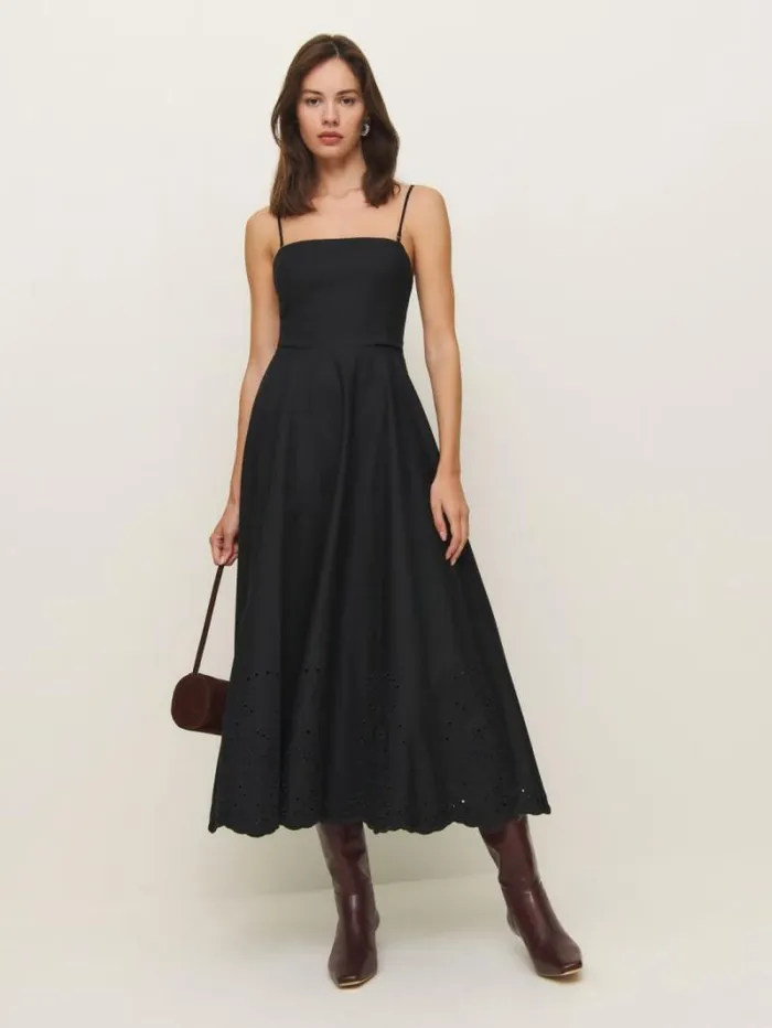 The Reformation Cherie Dress Black 8211 Clothing