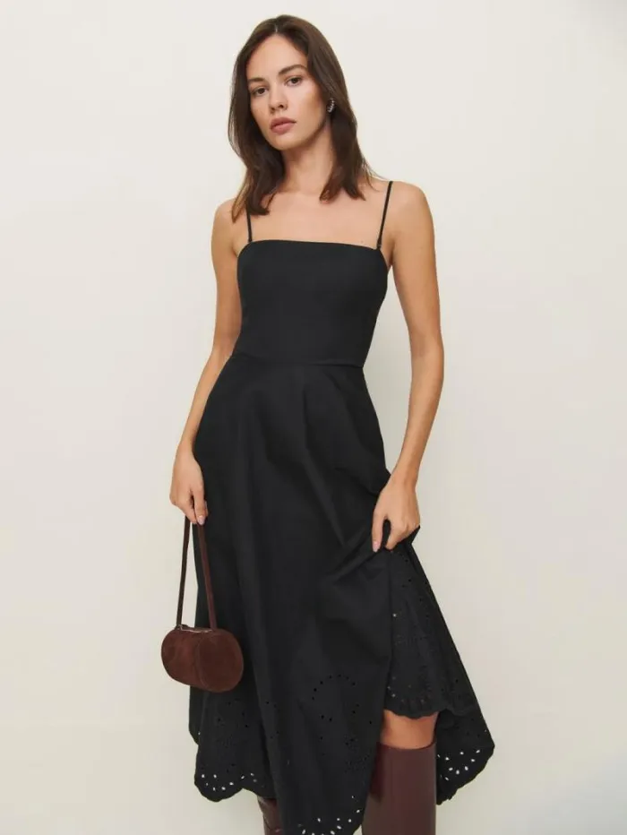 The Reformation Cherie Dress Black 8211 Clothing