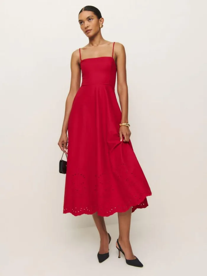 The Reformation Cherie Dress Lipstick 8211 Clothing