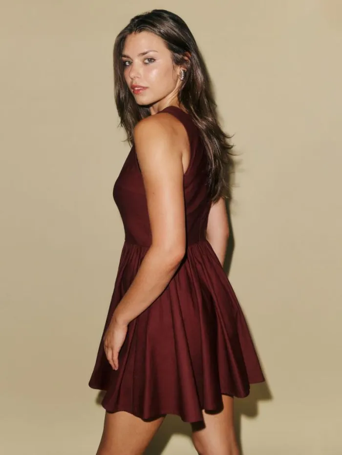 The Reformation Chimere Dress Chianti 8211 Clothing