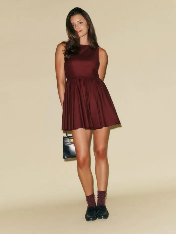 The Reformation Chimere Dress Chianti 8211 Clothing