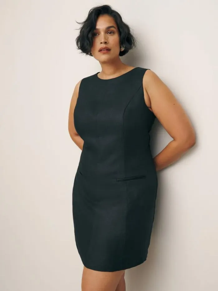 The Reformation Citron Linen Dress Es Black 8211 Clothing