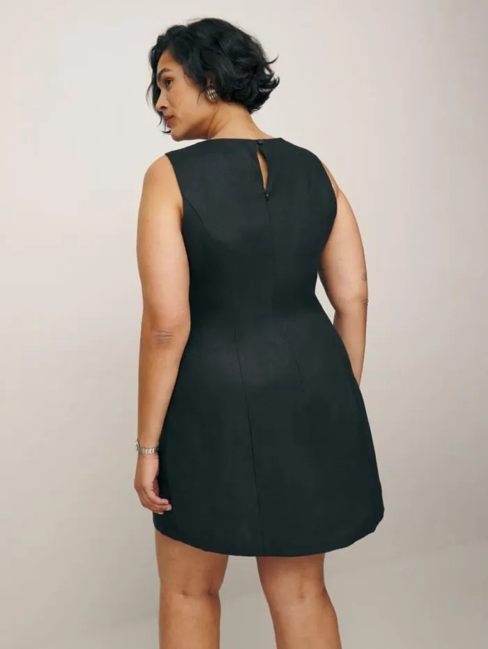The Reformation Citron Linen Dress Es Black 8211 Clothing