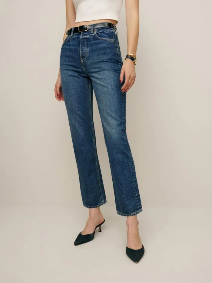 The Reformation Cynthia High Rise Straight Cropped Jeans Lanier 8211 Clothing The Reformation Cynthia High Rise Straight Cropped Jeans Lanier 8211 Clothing