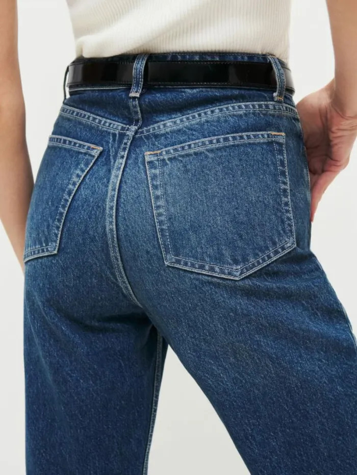 The Reformation Cynthia High Rise Straight Jeans Lanier 8211 Clothing