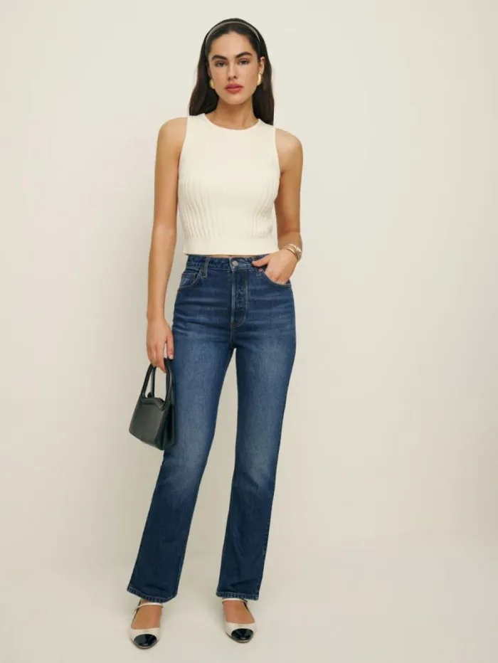 The Reformation Cynthia Stretch High Rise Straight Jeans Bennett 8211 Clothing The Reformation Cynthia Stretch High Rise Straight Jeans Bennett 8211 Clothing