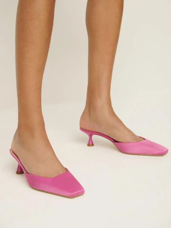 The Reformation Daniela Kitten Mule Dragonfruit 8211 Shoes