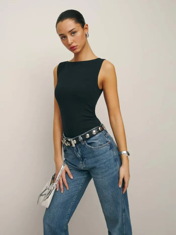 The Reformation Dusk Knit Top Black 8211 Clothing