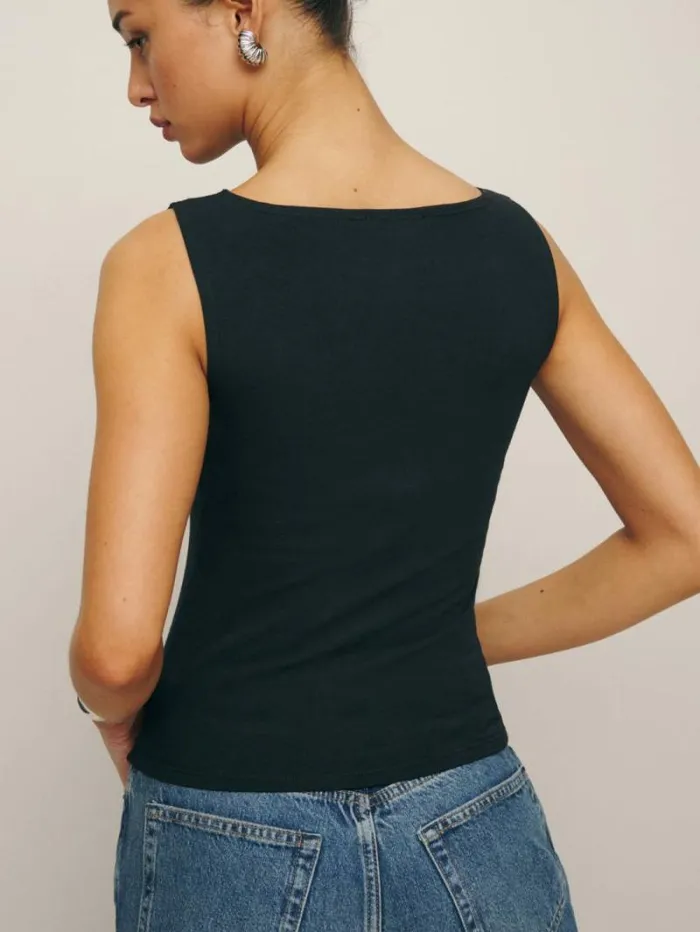 The Reformation Dusk Knit Top Black 8211 Clothing