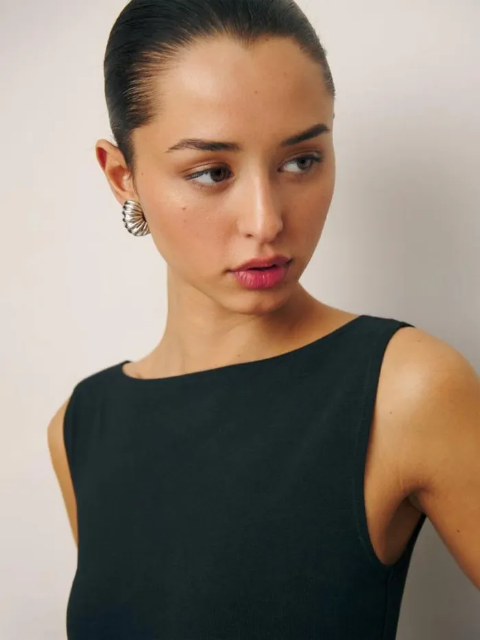 The Reformation Dusk Knit Top Black 8211 Clothing