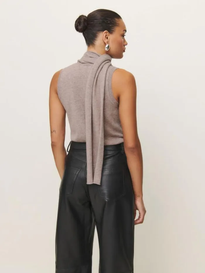 The Reformation Elena Cashmere Scarf Tank Toast 8211 Clothing