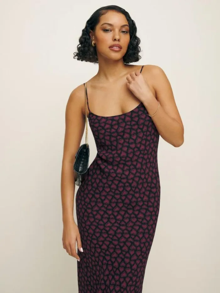 The Reformation Emerick Dress Bonbon 8211 Clothing