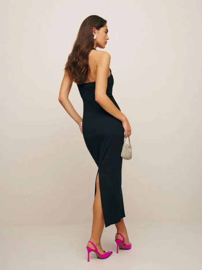 The Reformation Finnian Knit Dress Black 8211 Clothing