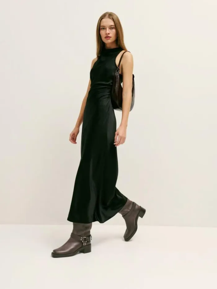 The Reformation Francesca Moto Boot Distressed Brown 8211 Shoes