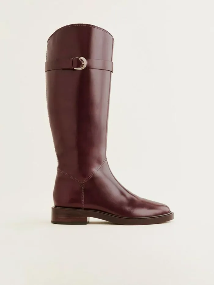 The Reformation Franklin Knee Boot Ruby Leather 8211 Shoes