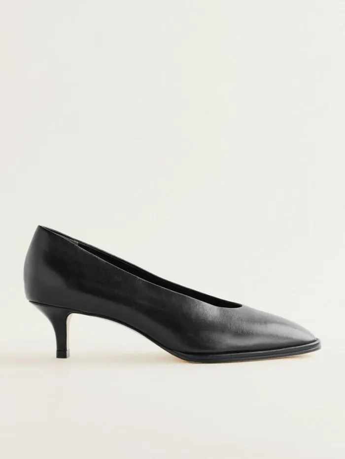 The Reformation Gracelynn Pump Black Leather 8211 Shoes