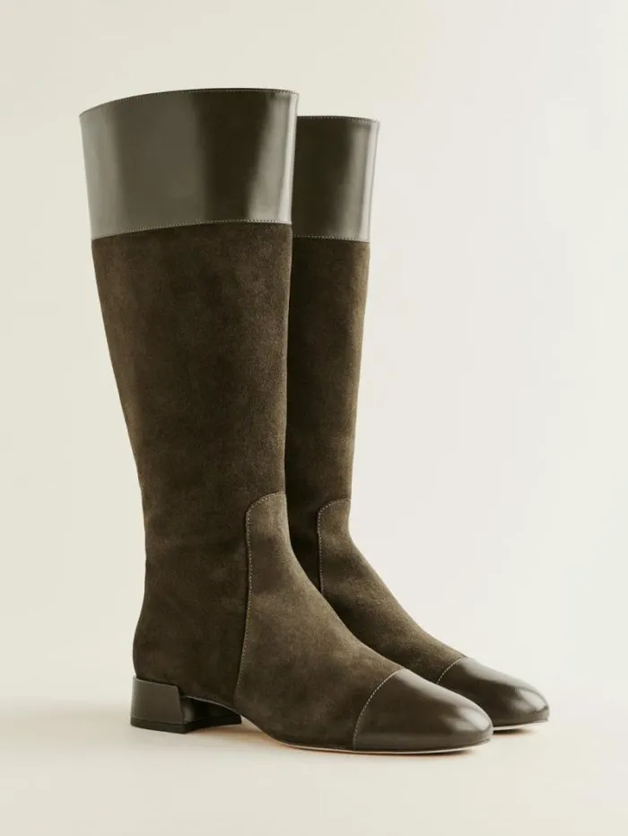 The Reformation Graham Knee High Boot Truffle Suede 8211 Shoes