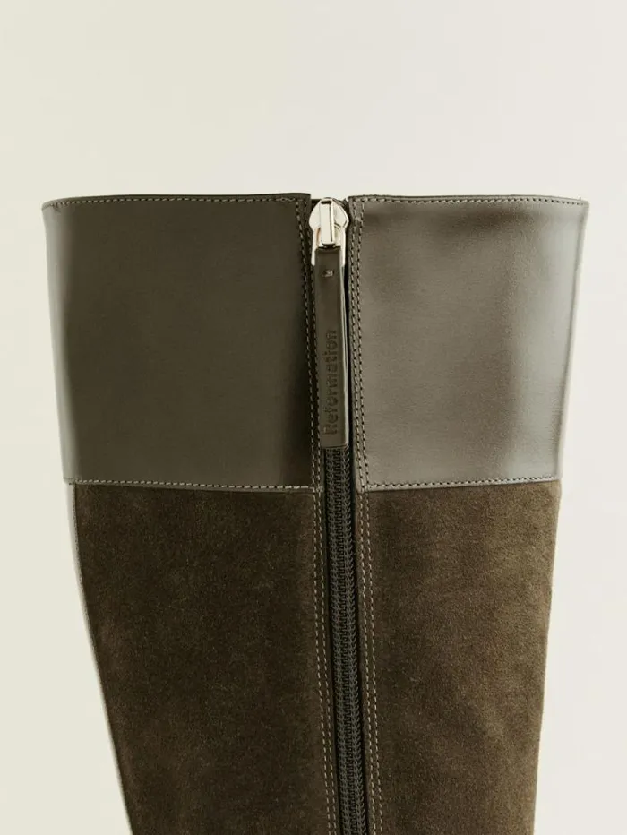 The Reformation Graham Knee High Boot Truffle Suede 8211 Shoes