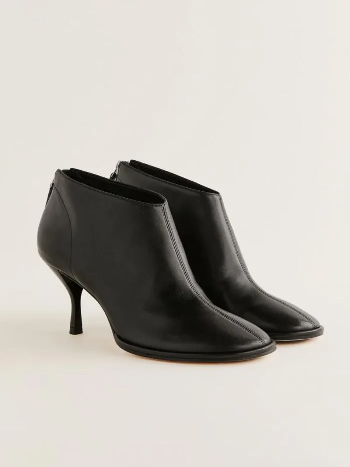 The Reformation Gretel Ankle Boot Black Leather 8211 Shoes
