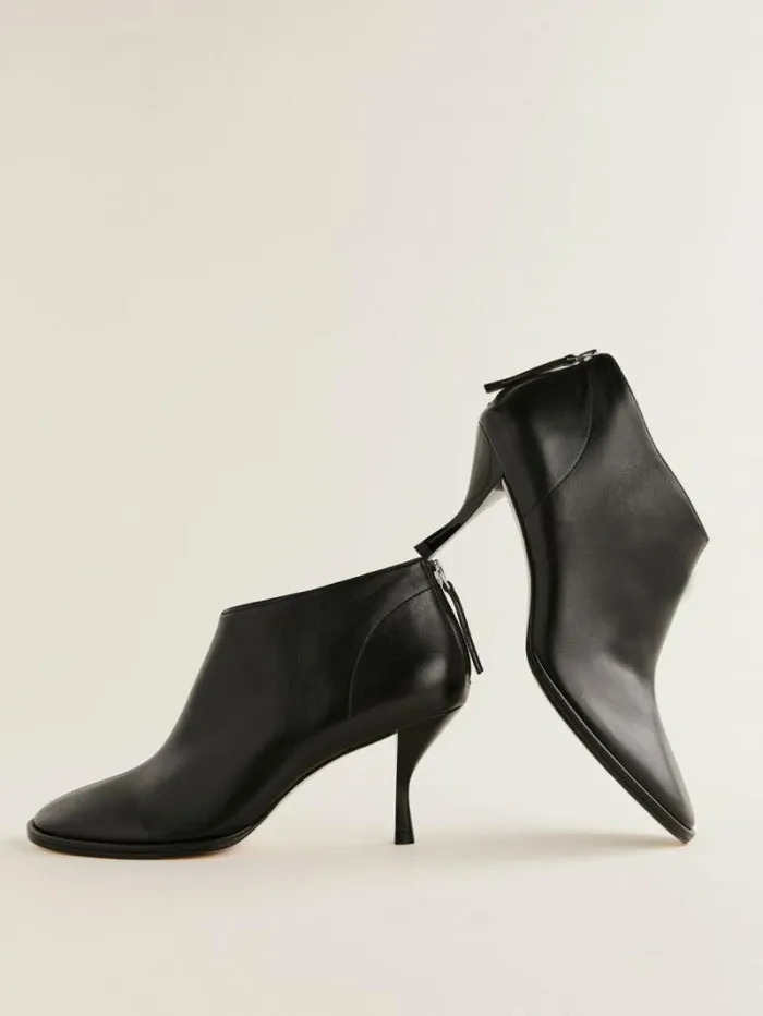 The Reformation Gretel Ankle Boot Black Leather 8211 Shoes