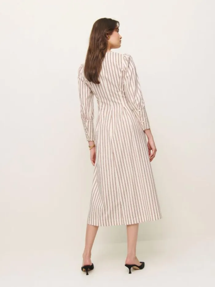 The Reformation Halia Dress August Stripe 8211 Clothing