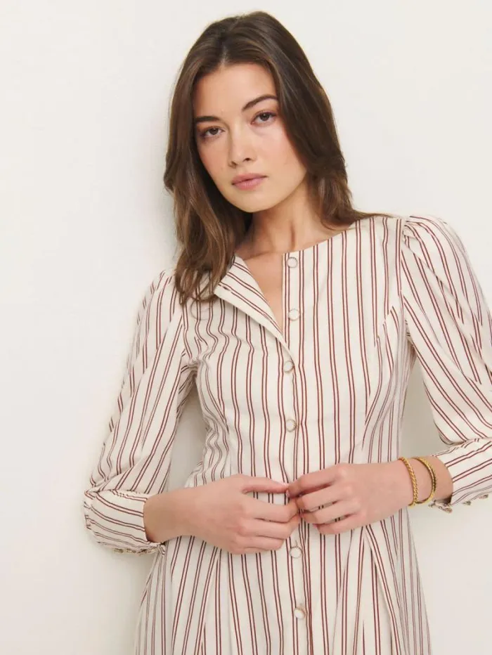 The Reformation Halia Dress August Stripe 8211 Clothing