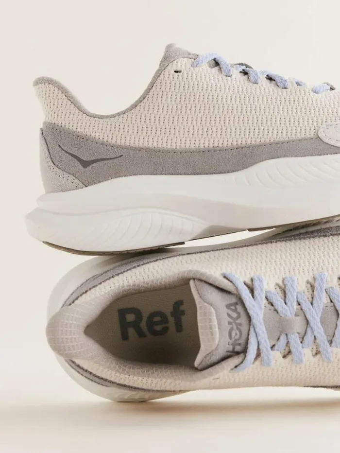 The Reformation HOKA X Reformation Mach 6 LS Crochet Flint Grey Rainy Day 8211 Shoes