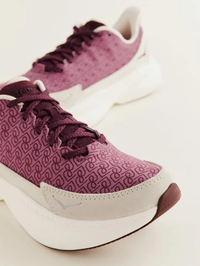The Reformation HOKA X Reformation Mach 6 LS Monogram Syrah Savvy Red 8211 Shoes