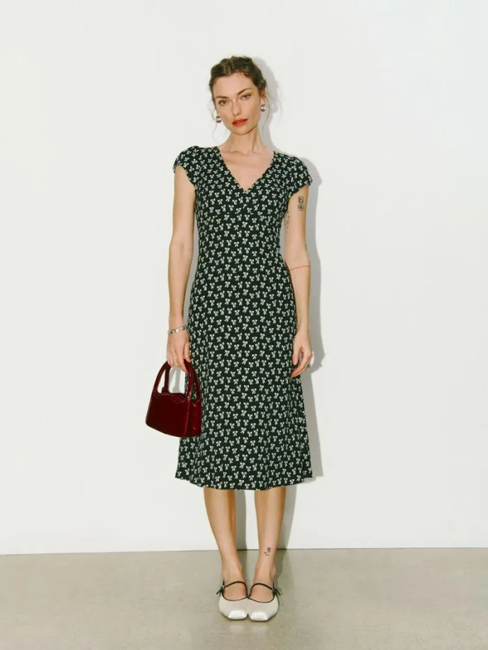 The Reformation Iva Dress Bowtie 8211 Clothing