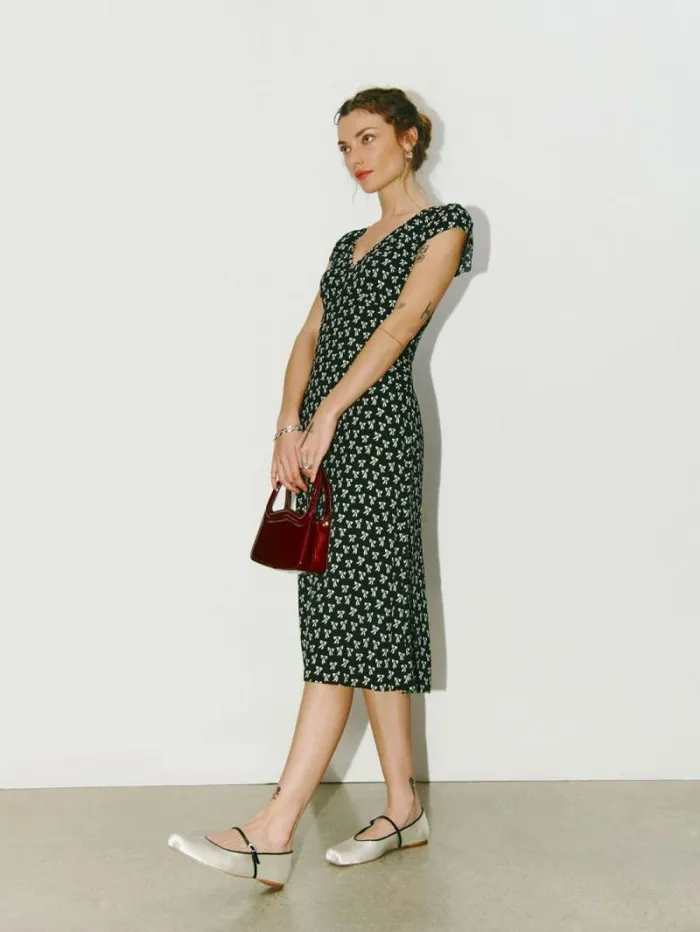 The Reformation Iva Dress Bowtie 8211 Clothing