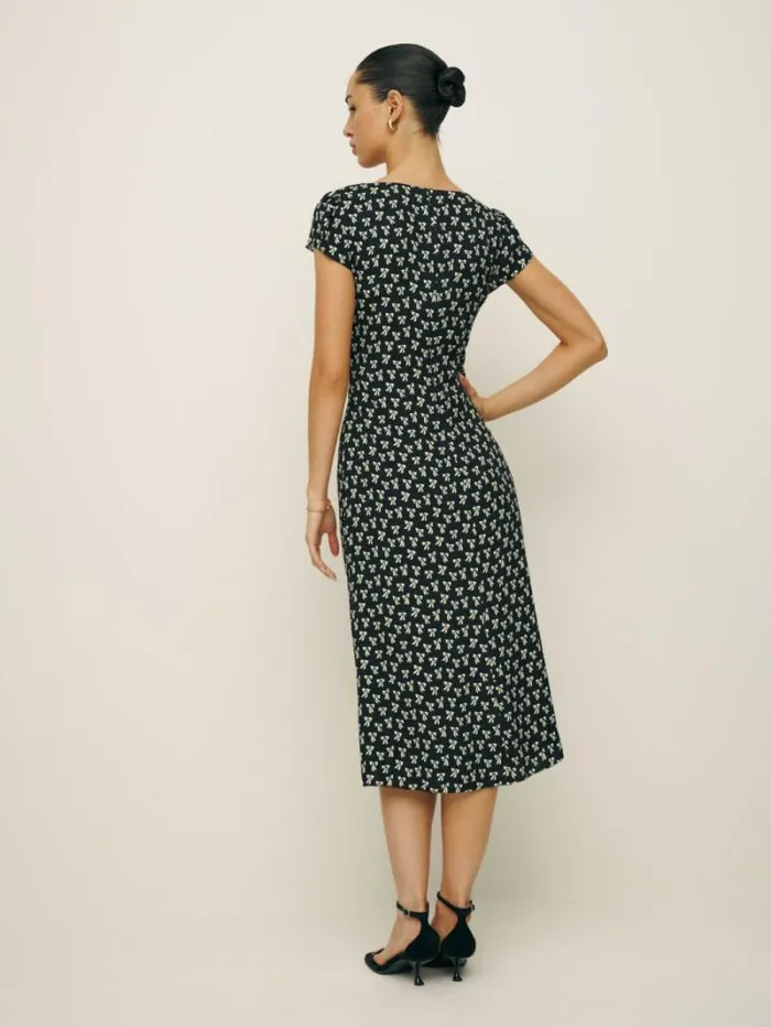 The Reformation Iva Dress Bowtie 8211 Clothing