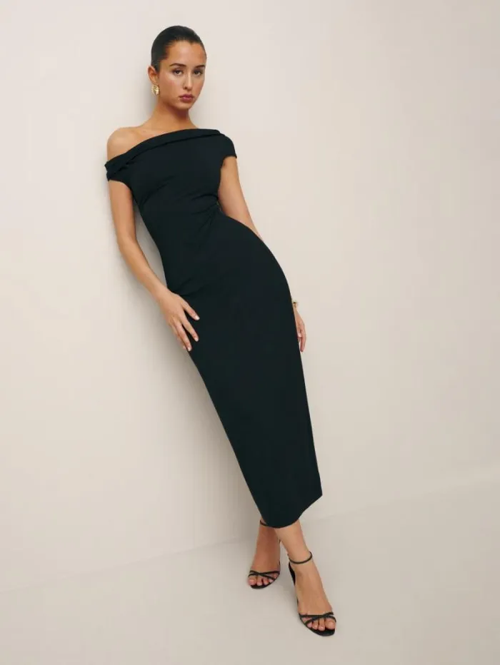 The Reformation Jamen Knit Dress Black 8211 ClothingWeddings