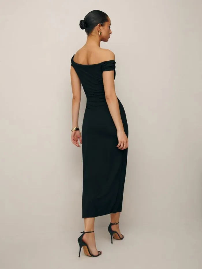 The Reformation Jamen Knit Dress Black 8211 ClothingWeddings