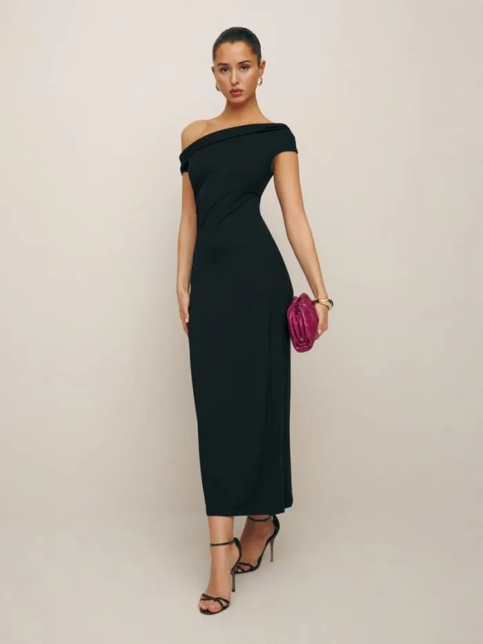 The Reformation Jamen Knit Dress Black 8211 ClothingWeddings