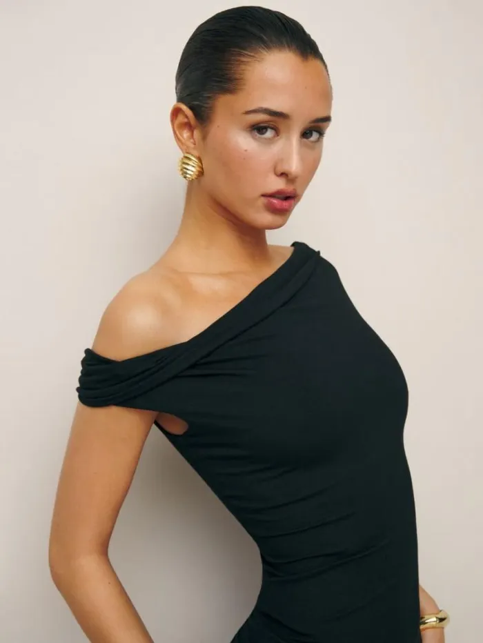 The Reformation Jamen Knit Dress Black 8211 ClothingWeddings