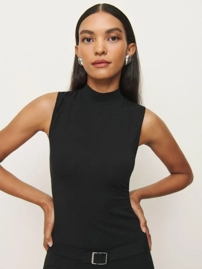 The Reformation Jemma Knit Dress Black 8211 Clothing