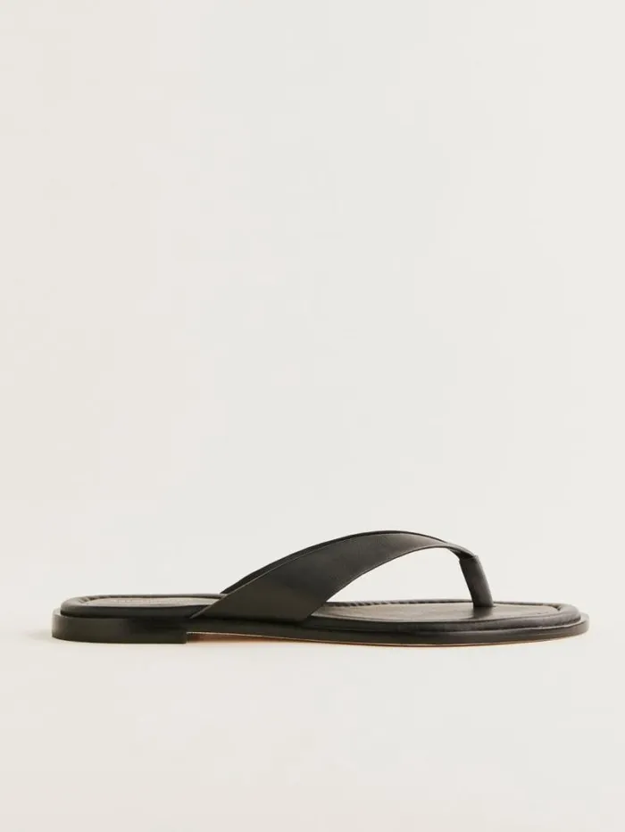 The Reformation Jessie Thong Sandal Black Black 8211 Shoes