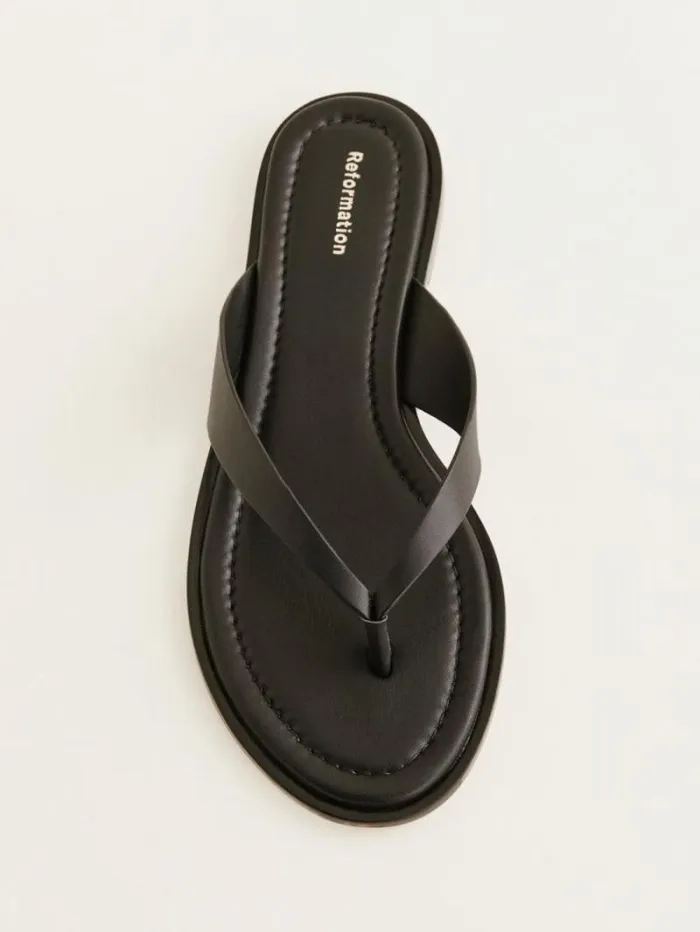 The Reformation Jessie Thong Sandal Black Black 8211 Shoes