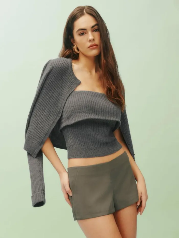 The Reformation June Low Rise Short Poppyseed 8211 Clothing