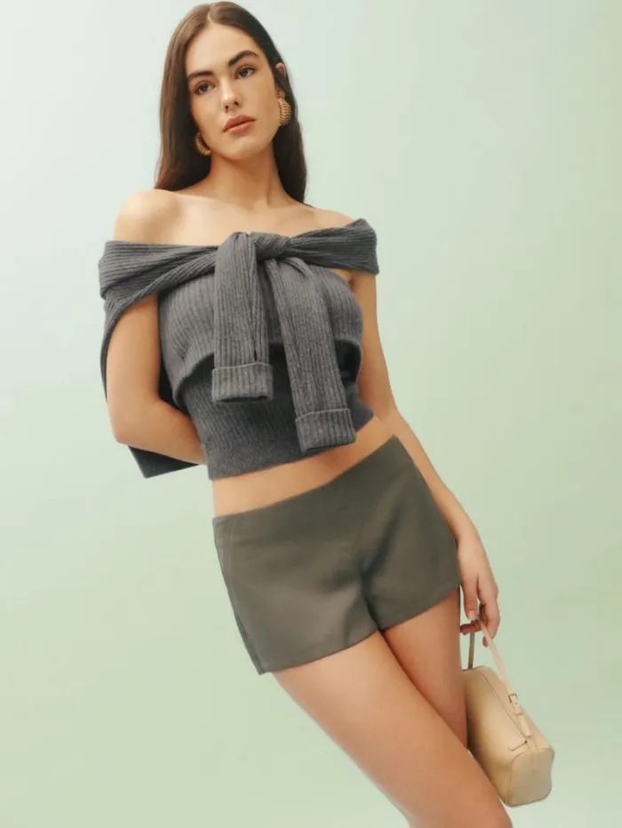 The Reformation June Low Rise Short Poppyseed 8211 Clothing