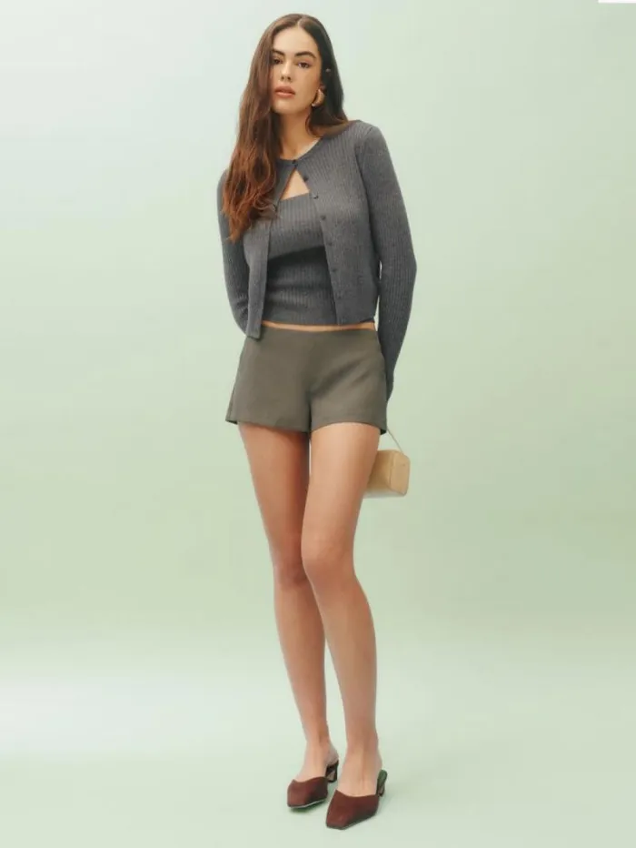 The Reformation June Low Rise Short Poppyseed 8211 Clothing