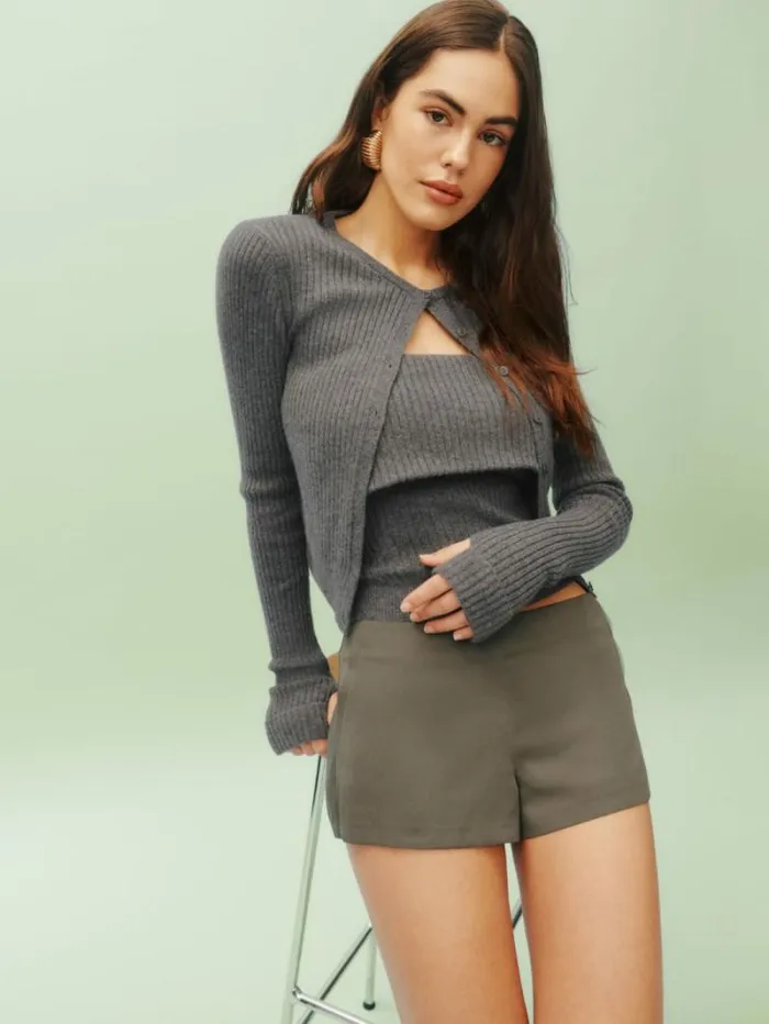 The Reformation June Low Rise Short Poppyseed 8211 Clothing