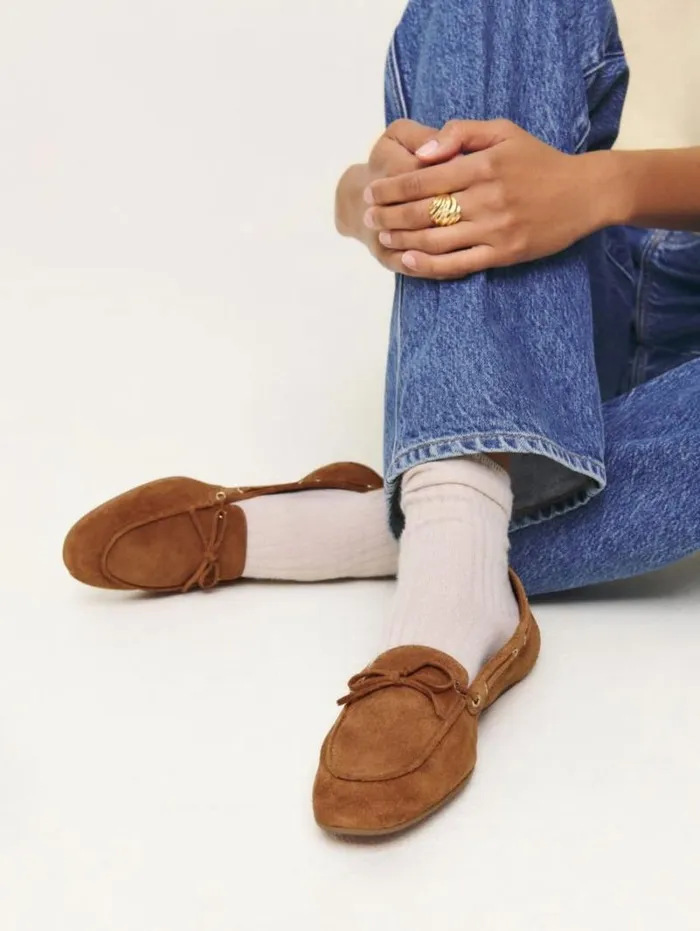 The Reformation Kyla Loafer Rum Suede 8211 Shoes