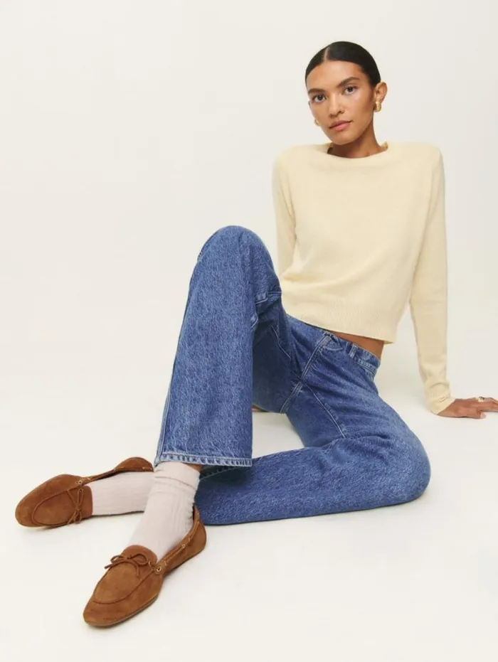 The Reformation Kyla Loafer Rum Suede 8211 Shoes