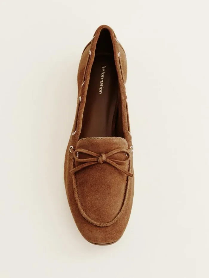 The Reformation Kyla Loafer Rum Suede 8211 Shoes