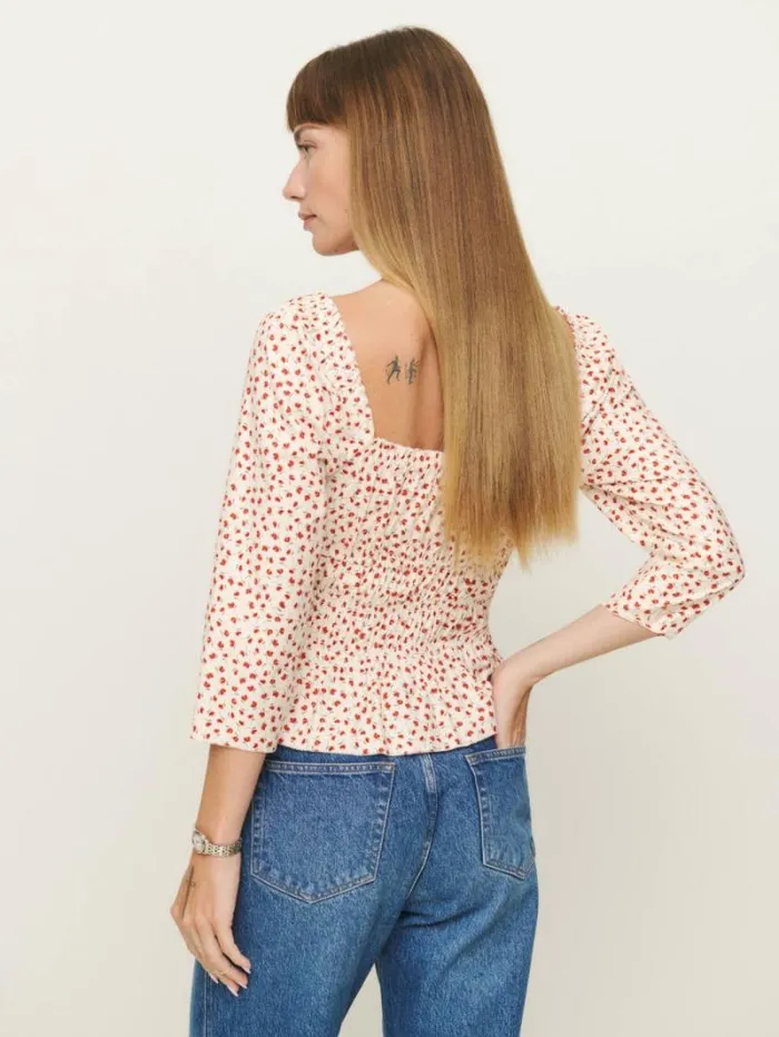 The Reformation Lauryn Top Fresa 8211 Clothing