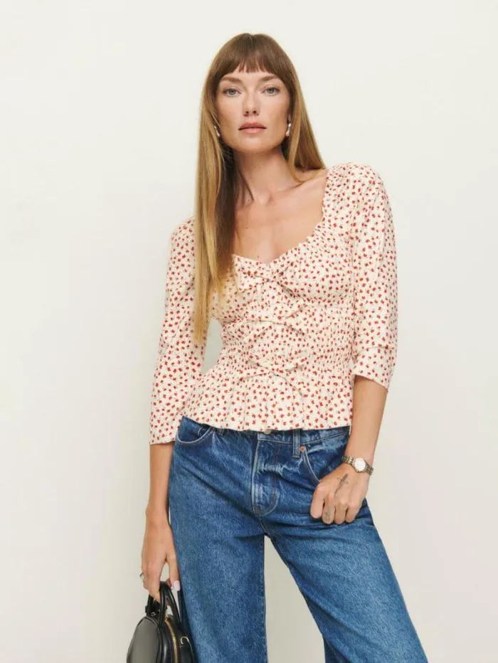 The Reformation Lauryn Top Fresa 8211 Clothing