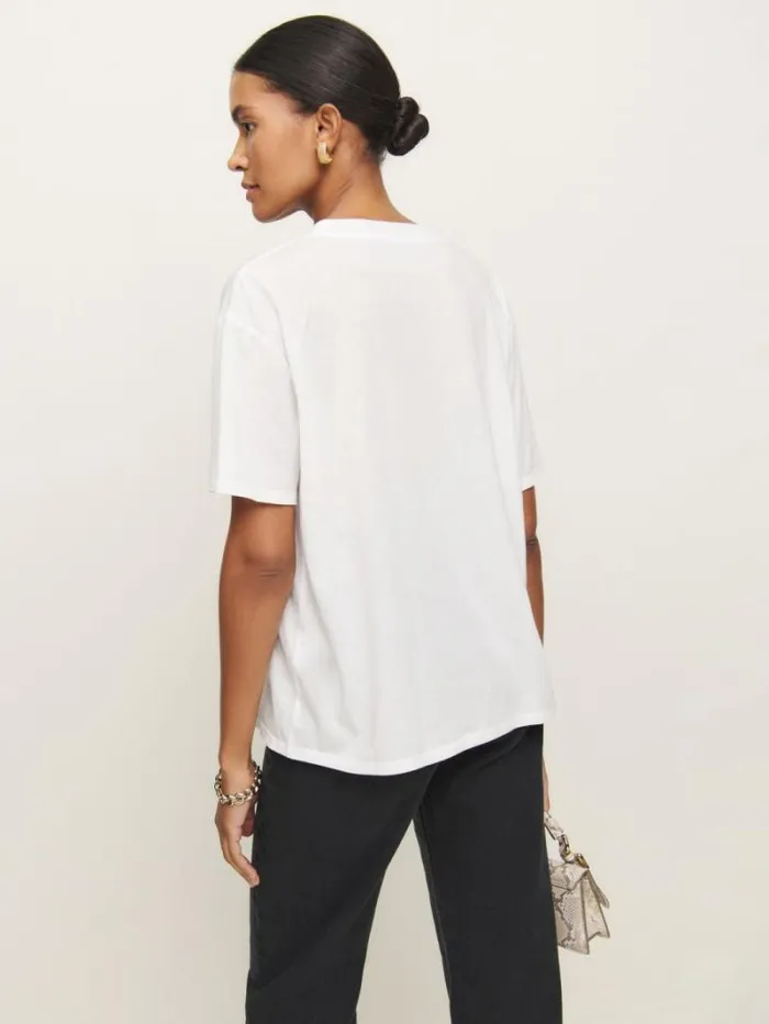 The Reformation Liam Oversized Tee White 8211 Clothing
