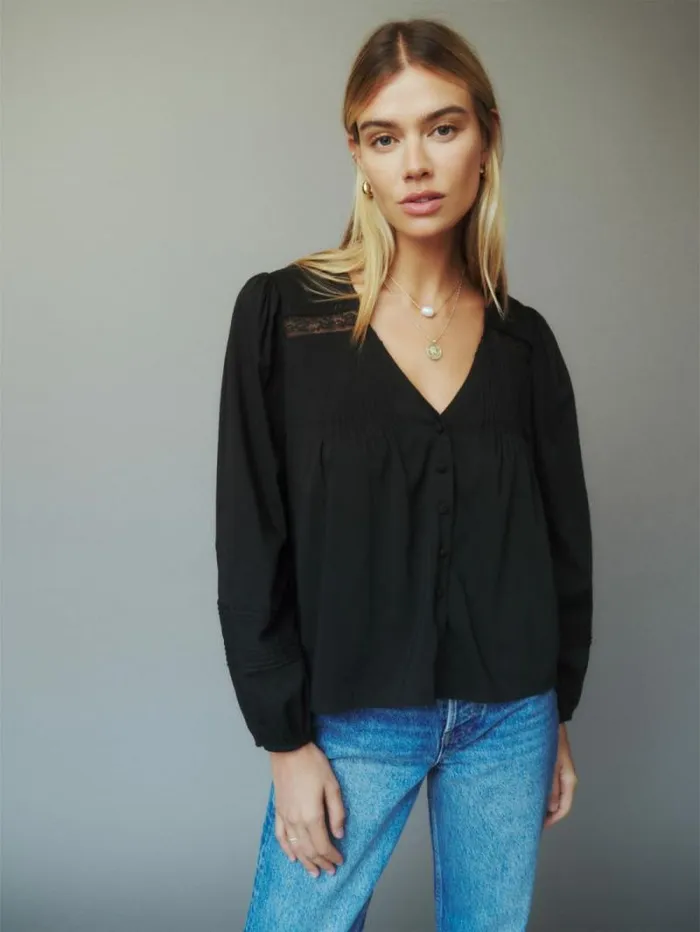 The Reformation Livvy Top Black 8211 Clothing